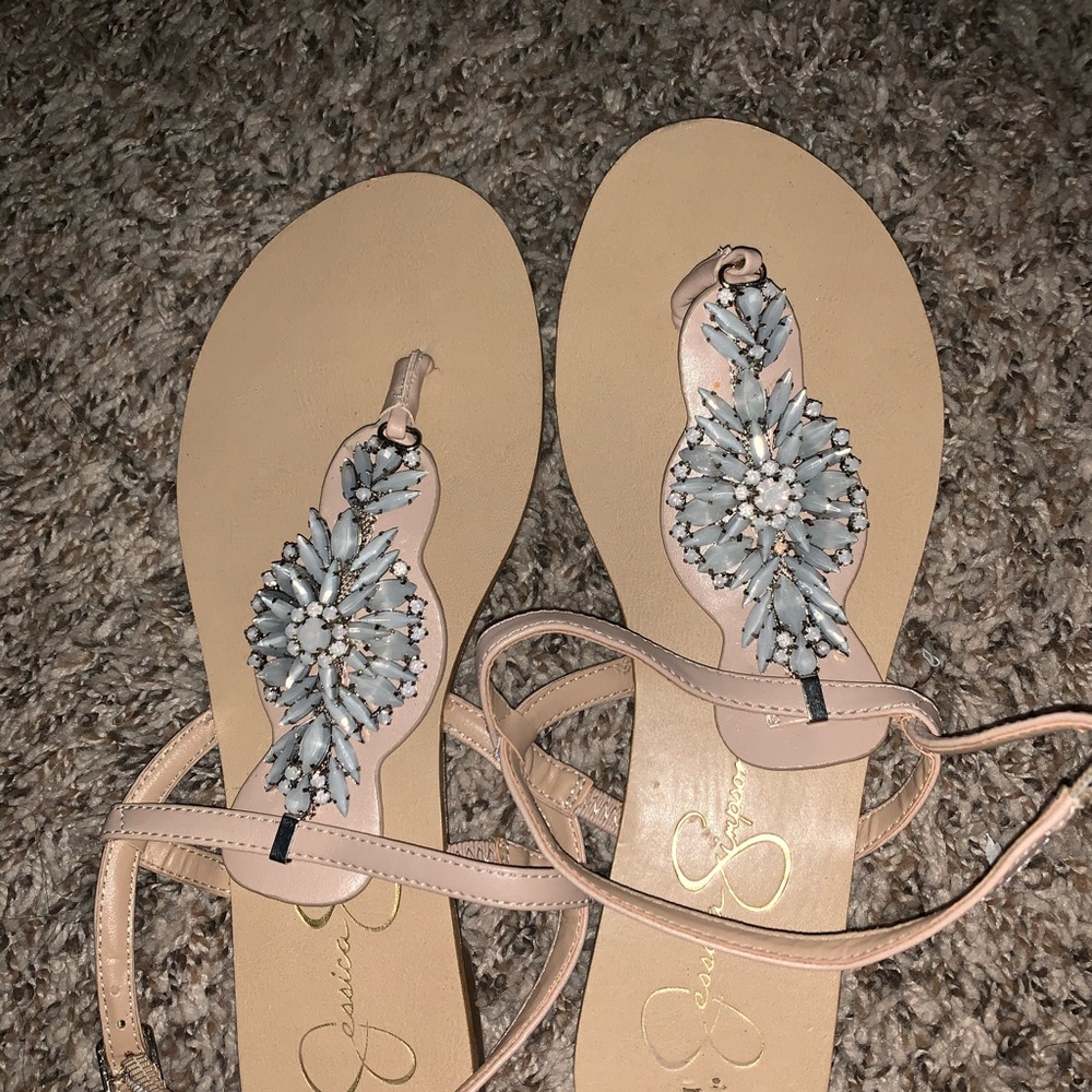 Brand New Jessica Simpson Jeweled Sandals